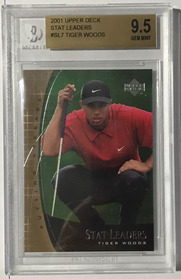 2001 Upper Deck Tiger Woods Stat Leader #SL7 9.5