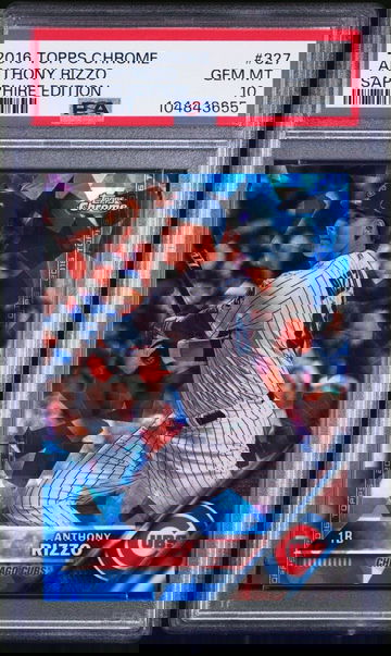 2016 Topps Chrome Sapphire Edition /250 Anthony Rizzo #327 PSA 10 Gem Mint