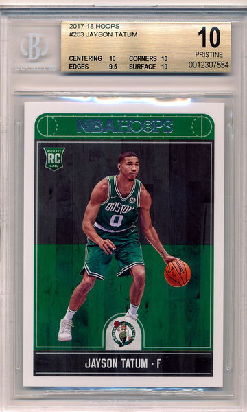 Jayson Tatum 2017-18 Hoops BGS 10 PRISTINE Rookie Card RC Panini NBA PSA #253