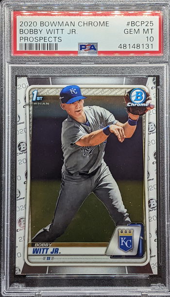 2020 Bowman Chrome Bobby Witt Jr. 1st #BCP25