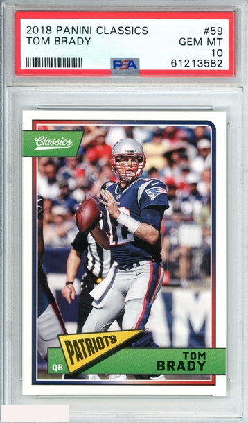 2018 PANINI CLASSICS TOM BRADY #59 NEW ENGLAND PATRIOTS  PSA 10 GEM MT