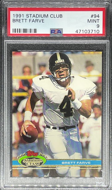  1991 Stadium Club #94 Brett Favre PSA 9