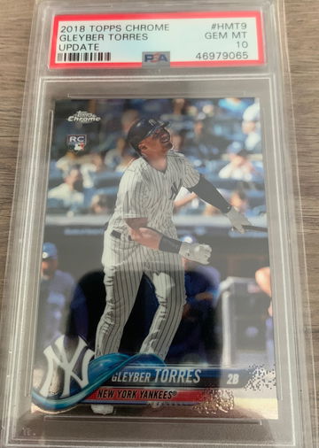2018 Topps Chrome Update Gleyber Torres RC PSA 10