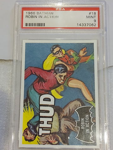 1966 Topps Batman #18 Robin in Action PSA 9