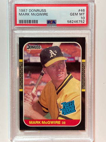 1987 Donruss Mark McGwire Rated Rookie #46 PSA 10