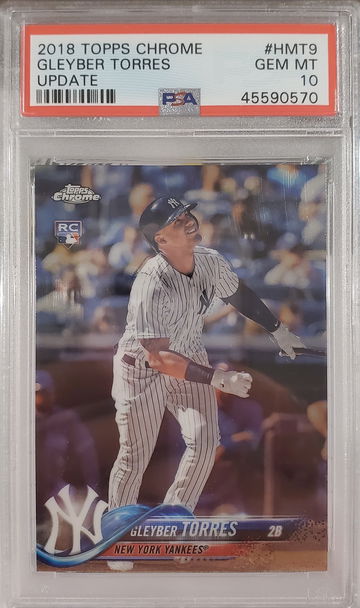 2018 Topps Chrome Update Gleyber Torres PSA 10