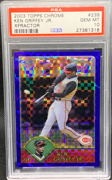 2003 Topps Chrome XFRACTOR Ken Griffey Jr 39/57 PSA 10 GEM MINT!