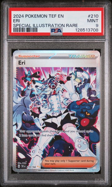 2024 Pokemon Scarlet and Violet Temporal Forces Special Illustration Rare Eri #210 PSA 9