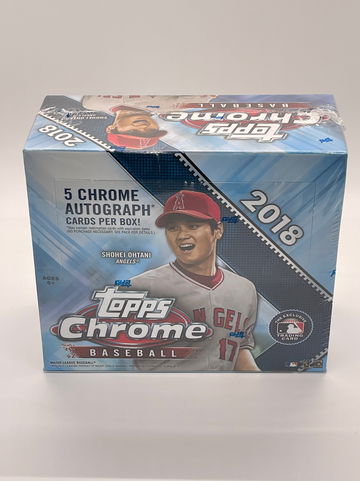 2018 Topps Chrome Jumbo Baseball Sealed Hobby Box