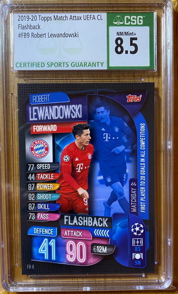 2019 Topps Match Attax UEFA CL Robert Lewandoski CSG 8.5