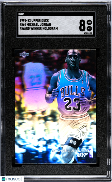 1991 Upper Deck Michael Jordan #AW4 Award Winner Hologram SGC 8