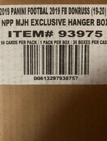 2019 DONRUSS FOOTBALL HANGER 36BX CASE