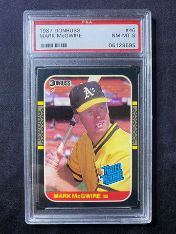 1987 Donruss Mark McGwire PSA 8