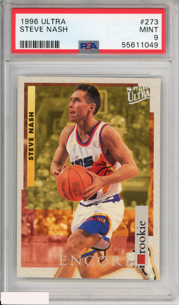 1996 ULTRA STEVE NASH #273 ROOKIE PHOENIX SUNS HOF RC PSA 9 MINT