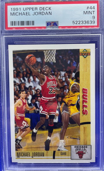 1991 UPPER DECK #44 MICHAEL JORDAN CHICAGO BULLS HOF PSA 9 MINT