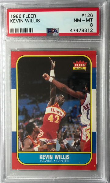 Kevin Willis Rookie 1986 Fleer #126 - PSA 8
