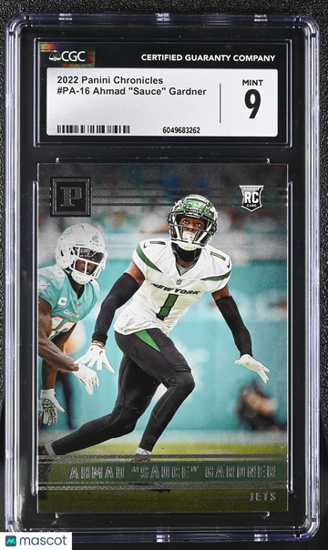 2022 Panini Chronicles Ahmad "Sauce" Gardner #PA-16 Panini CGC 9