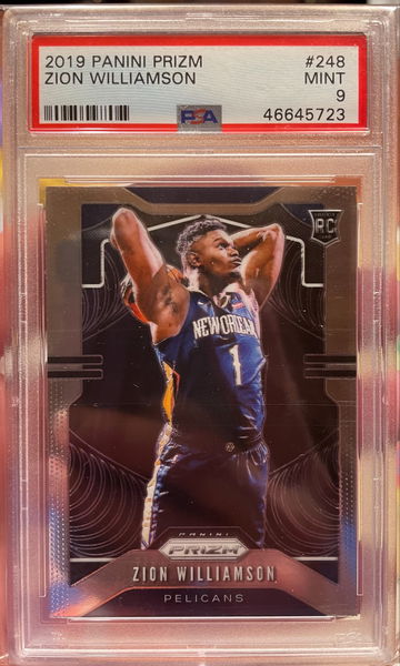 2019-20 Panini Prizm Zion Williamson base rookie PSA 9