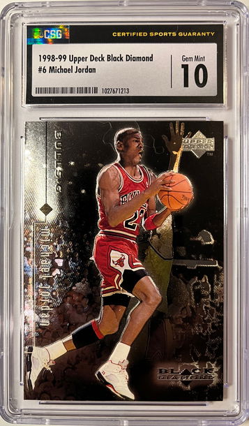 Michael Jordan 1998 UD Black Diamond #6 CSG 10