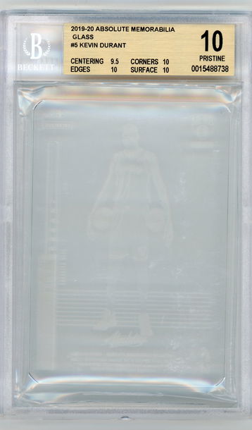 2019-20 Absolute Memorabilia Glass Kevin Durant BGS 10 Pristine #5 Nets Suns