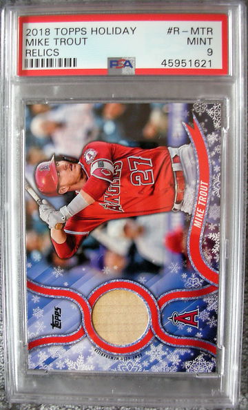 Mike Trout 2018 Topps Holiday Relics PSA 9