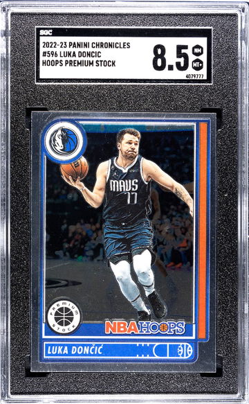 2022-23 Panini Chronicles #596 Luka Doncic Hoops Premium Stock SGC 8.5