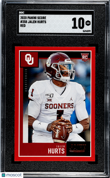2020 Panini Score Jalen Hurts #358 Red SGC 10
