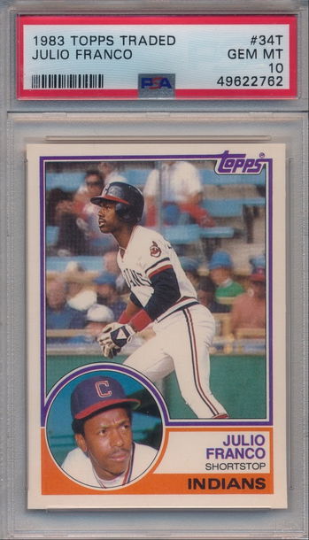 1983 Topps Traded Julio Franco PSA 10 #34T