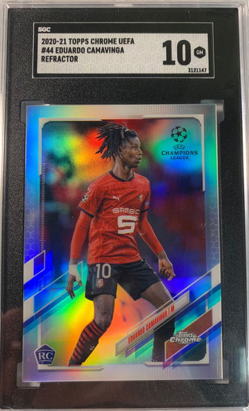 2020-21 Topps Chrome UEFA Eduardo Camavinga Refractor SGC 10