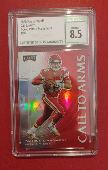 2020 Panini Playoff Red Call To Arms Kansas City Chiefs Patrick Mahomes