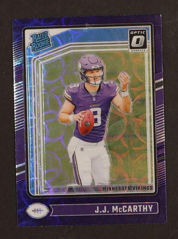 2023 Panini Donruss #235 J.J. McCarthy Rated Rookie Purple Scope