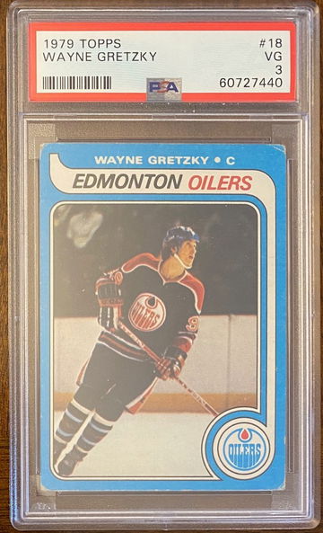 Wayne Gretzky - 1979-1980 Topps #18  Rookie - PSA 3
