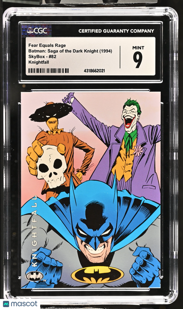 1994 SkyBox Batman: Saga of the Dark Knight Fear Equals Rage #82 Knightfall CGC 9