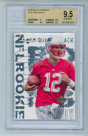 2000 Upper Deck Black Diamond Tom Brady #126 BGS 9.5
