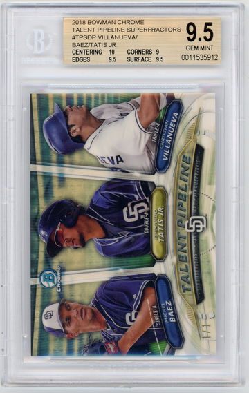2018 Bowman Chrome Fernando Tatis Jr. Superfractor 1/1 BGS 9.5 w/10 GEM MINT