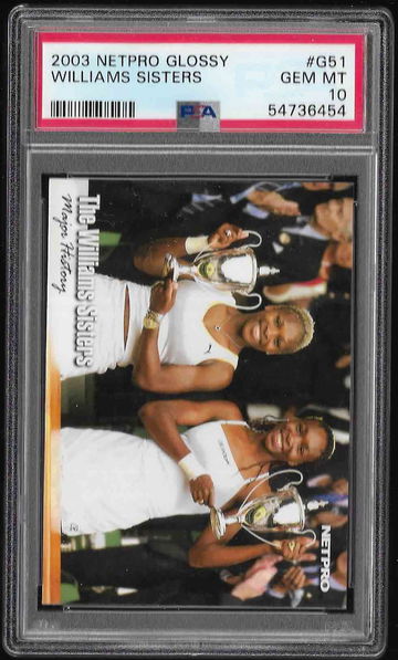 2003 Netpro Glossy Williams Sisters #G51 PSA 10 Serena Venus