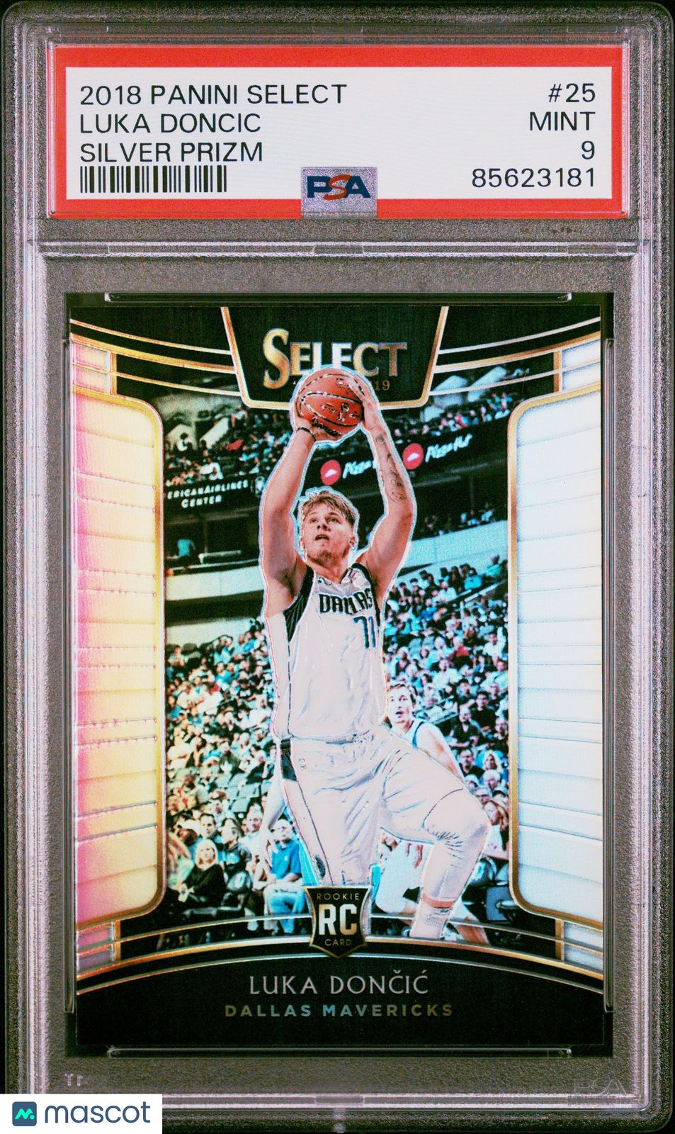 2018 Panini Select Luka Doncic Silver Prizm #25 Rookie RC PSA 9