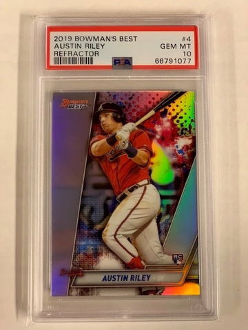 2019 BOWMAN'S BEST REFRACTOR #4 AUSTIN RILEY RC PSA 10 