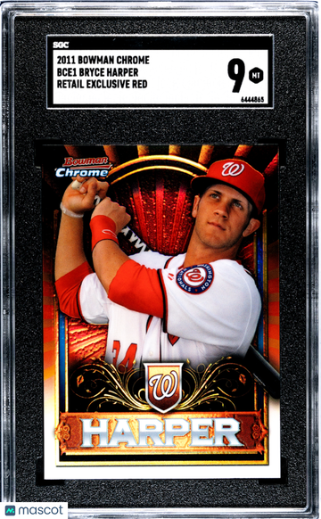 2011 Bowman Chrome Bryce Harper #BCE1 Retail Exclusive Red SGC 9