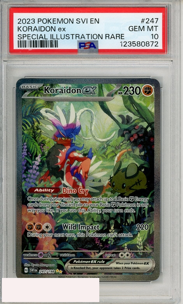 2023 POKEMON SVI EN-SCARLET VIOLET KORAIDON EX #247 SIR PSA 10 GEM MT