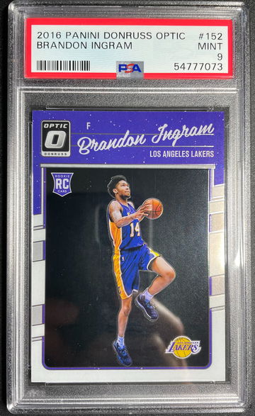2016 Panini Donruss Optic Brandon Ingram PSA 9 Mint Rookie RC Card #152