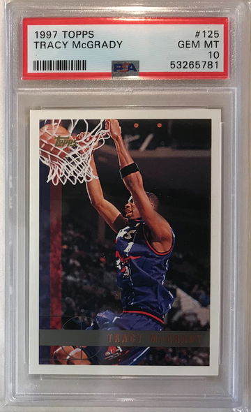 Tracy McGrady Rookie Card - 1997 Topps #125 - PSA 10 Gem Mint