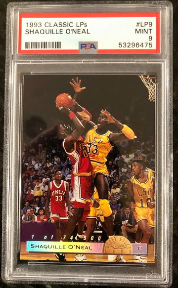 1993 CLASSIC LPs SHAQUILLE O'NEAL #LP9 PSA 9 MINT