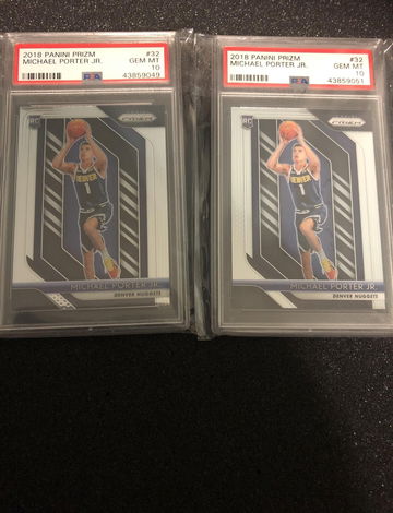(2) Michael Porter 2018 Prizm PSA 10's