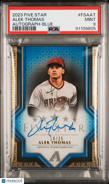 2023 Topps Five Star Autographs Alek Thomas #FSAAT Blue /25 PSA 9