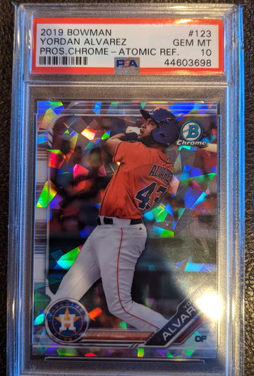 2019 Bowman Atomic Refractor Yordan Alvarez PSA 10