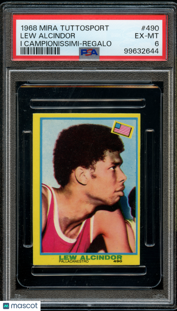 1968 Mira Tuttosport I Campionissimi Lew Alcindor #490 Regalo PSA 6