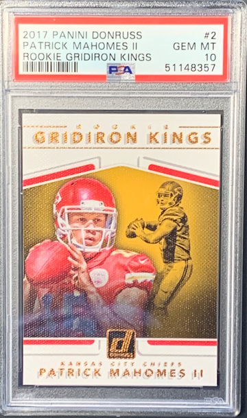 2017 Donruss Rookie Gridiron Kings Mahomes PSA 10