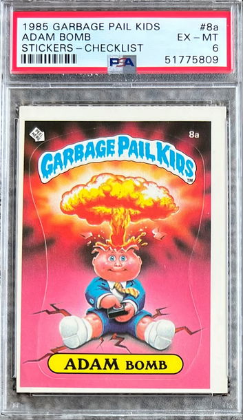 1985 Garbage Pail Kids ADAM BOMB CHECKLIST #8a PSA 6 EX-MT Series 1