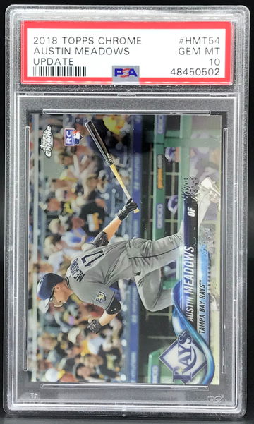 2018 Topps Chrome Update Austin Meadows RC HMT54 PSA 10